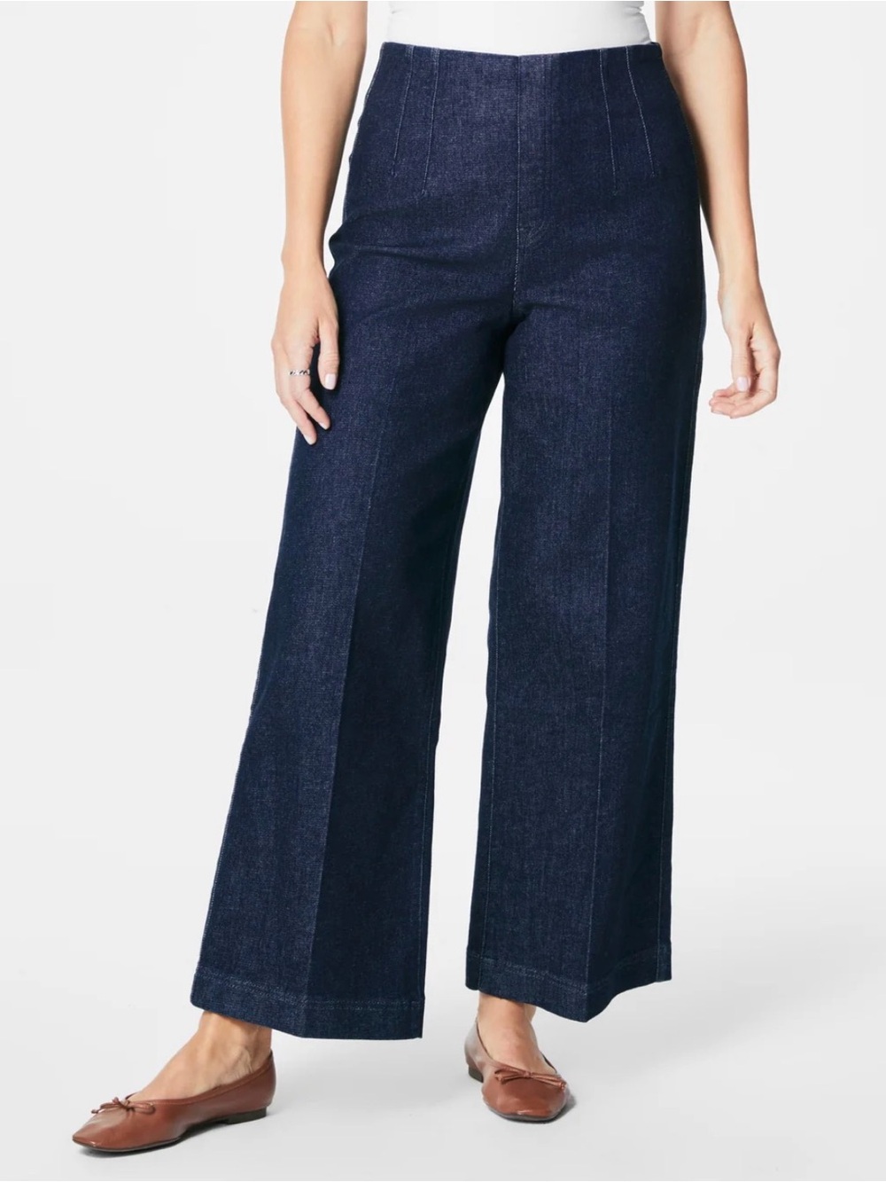 Spanxshape™ Everywear Zero Waistband Cropped Wide Leg Jeans
